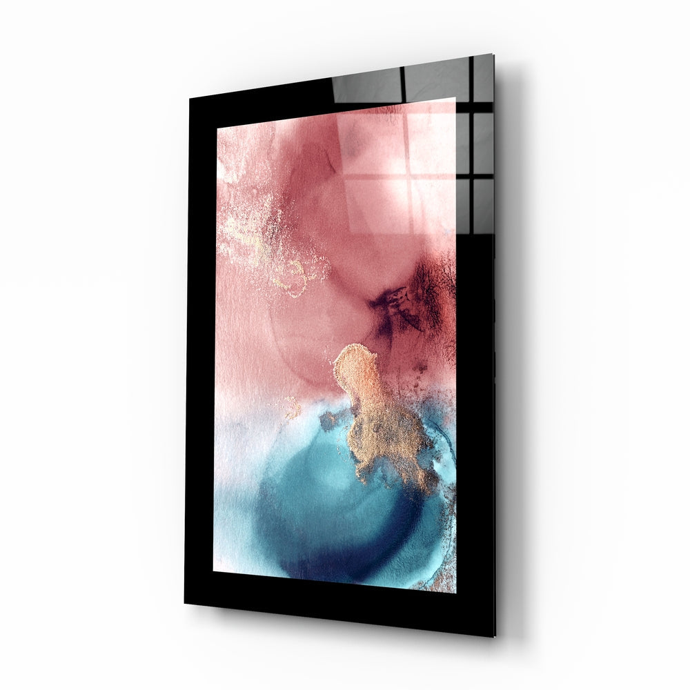 Pink and Blue Glass Wall Art