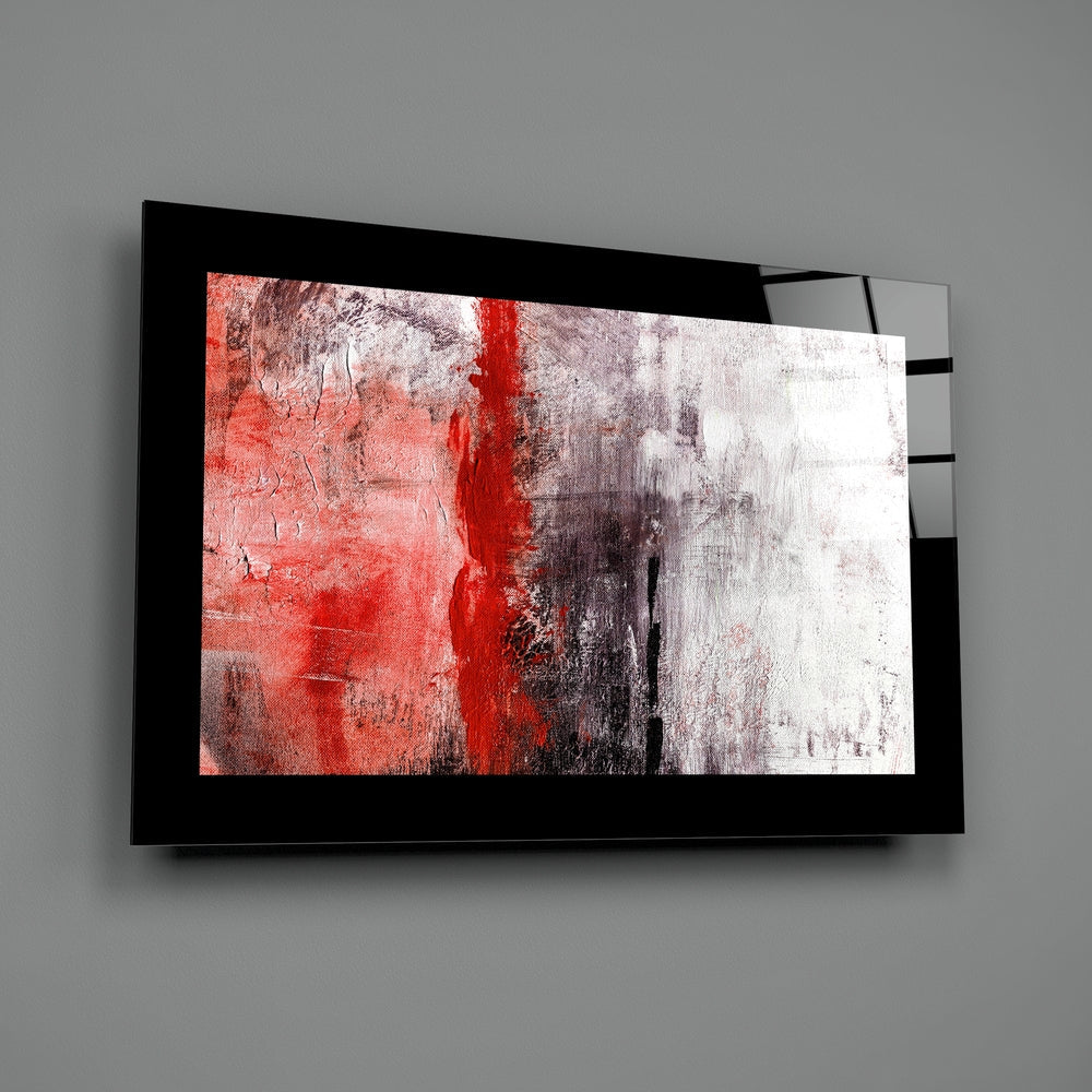 Red and Red Glass Wall Art