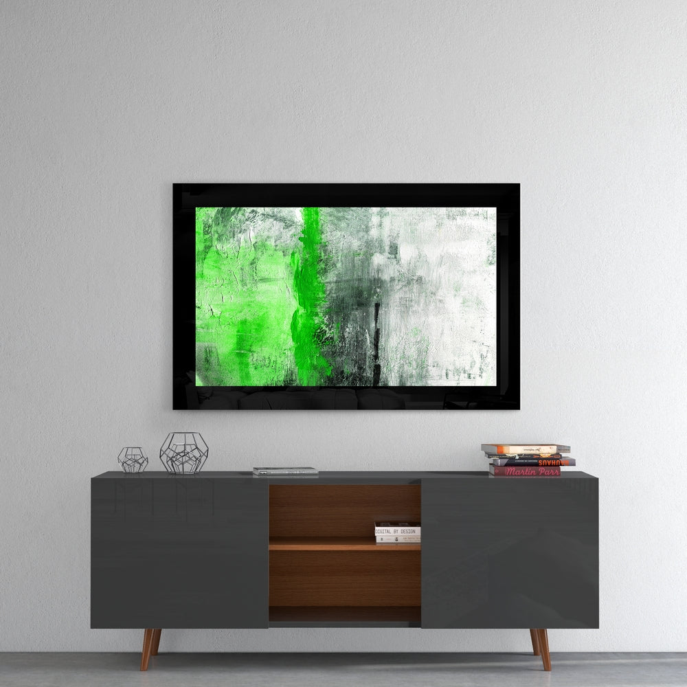 Green and Green Glass Wall Art