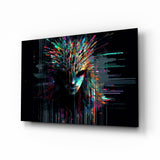 Face of Colour Sticks Glass Wall Art || Designers Collection