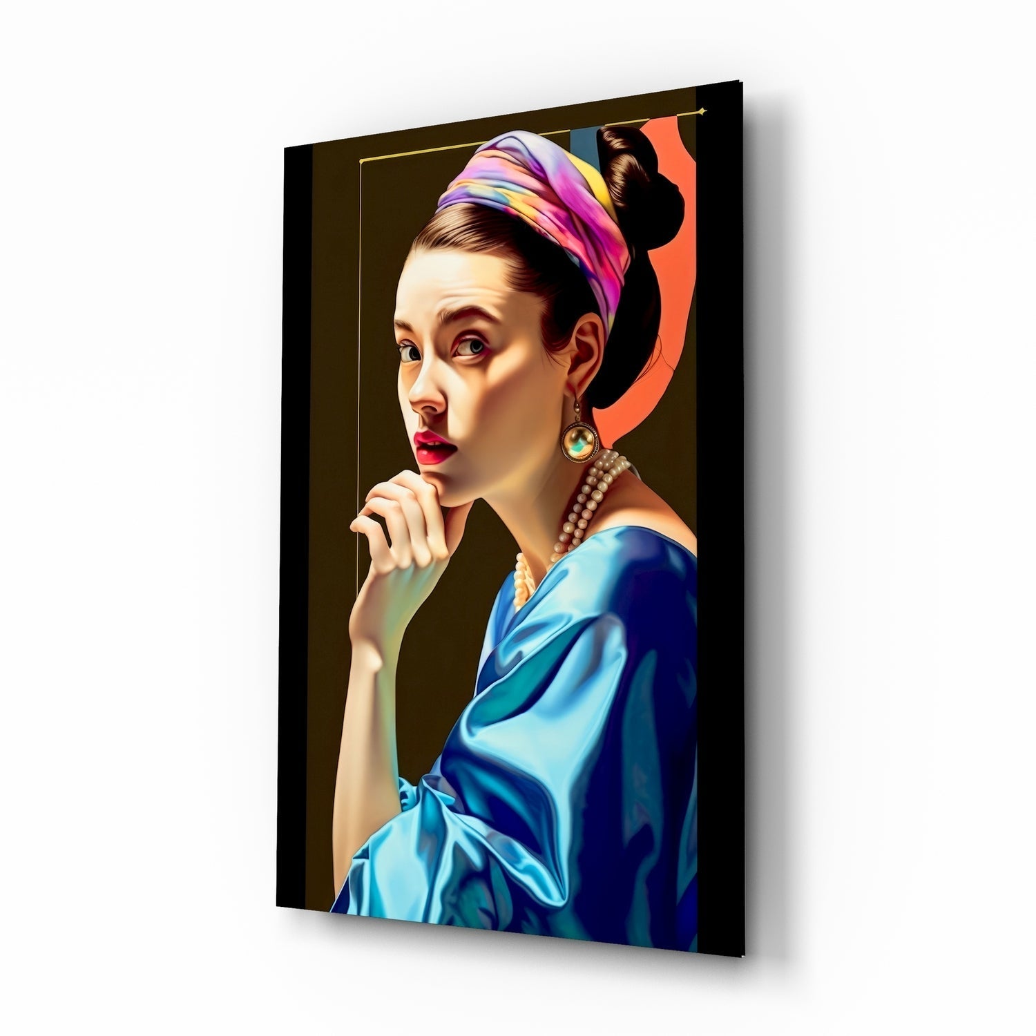 Girl With A Pearl Earring Glass Wall Art || Designers Collection