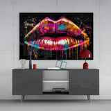Lips Glass Wall Art || Designers Collection