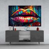 Lips Glass Wall Art || Designers Collection