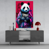 Panda Glass Wall Art || Designers Collection
