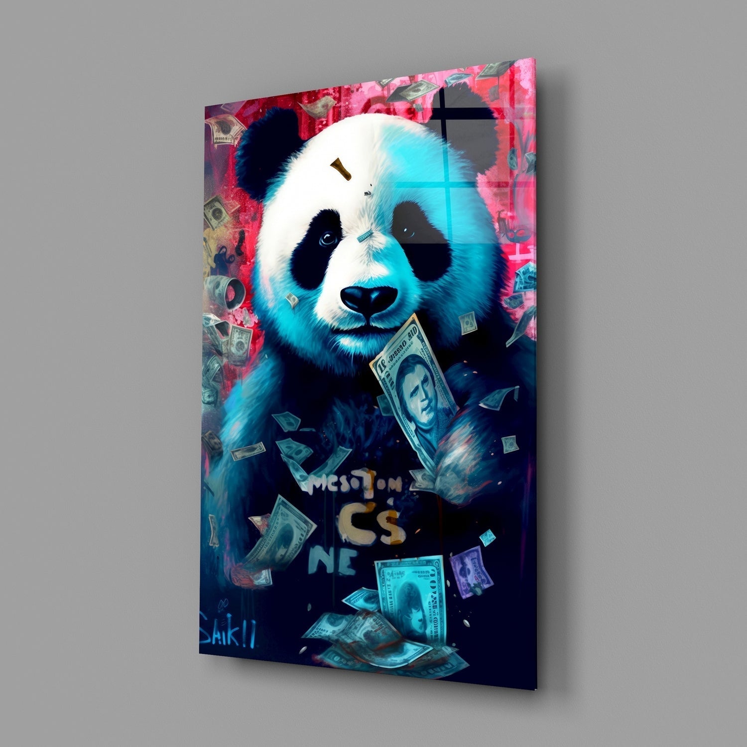 Rich Panda Glass Wall Art || Designers Collection