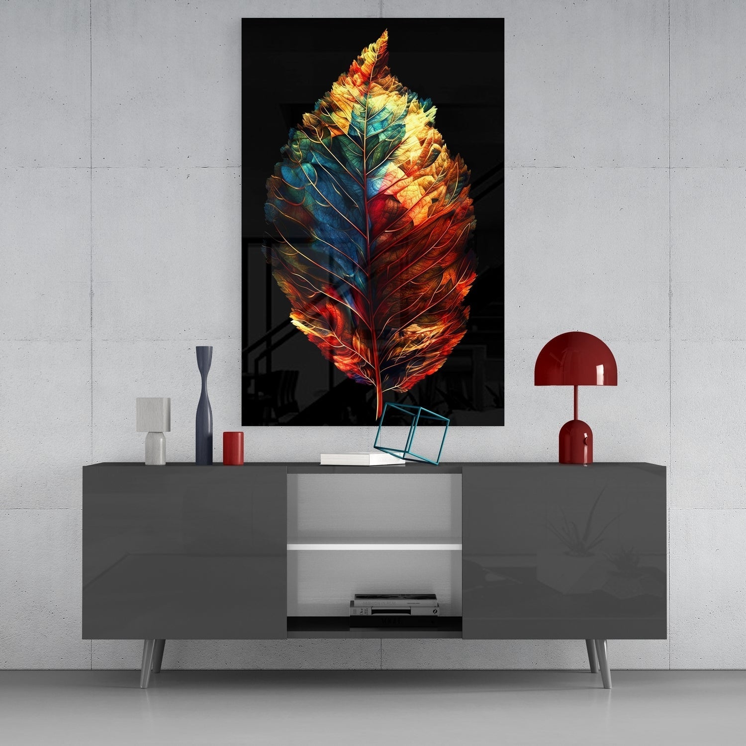 Autumn Leaf Glass Wall Art || Designers Collection