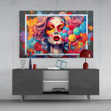 Balloons and the Kiss Glass Wall Art || Designers Collection