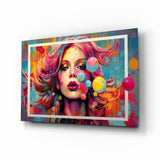 Bubbles and Kisses Glass Wall Art || Designers Collection