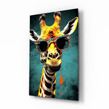 Girafe cool || Collection de créateurs Impression Sur Verre