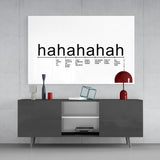 Laughter Analysis Glass Wall Art || Designer Collection