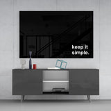 Keep It Simple Glass Wall Art || Designer Collection