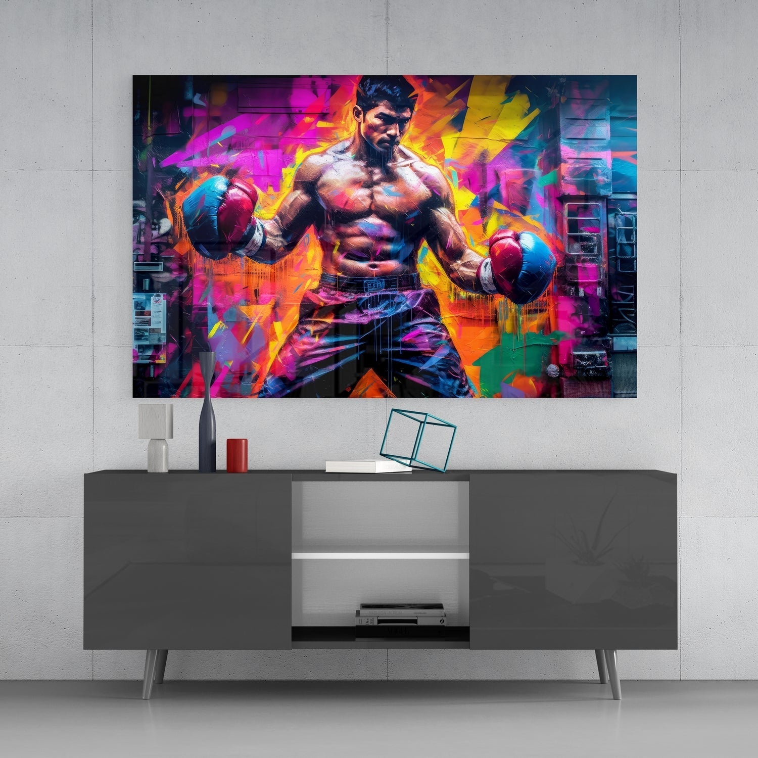 Boxing Glass Wall Art || Designer Collection