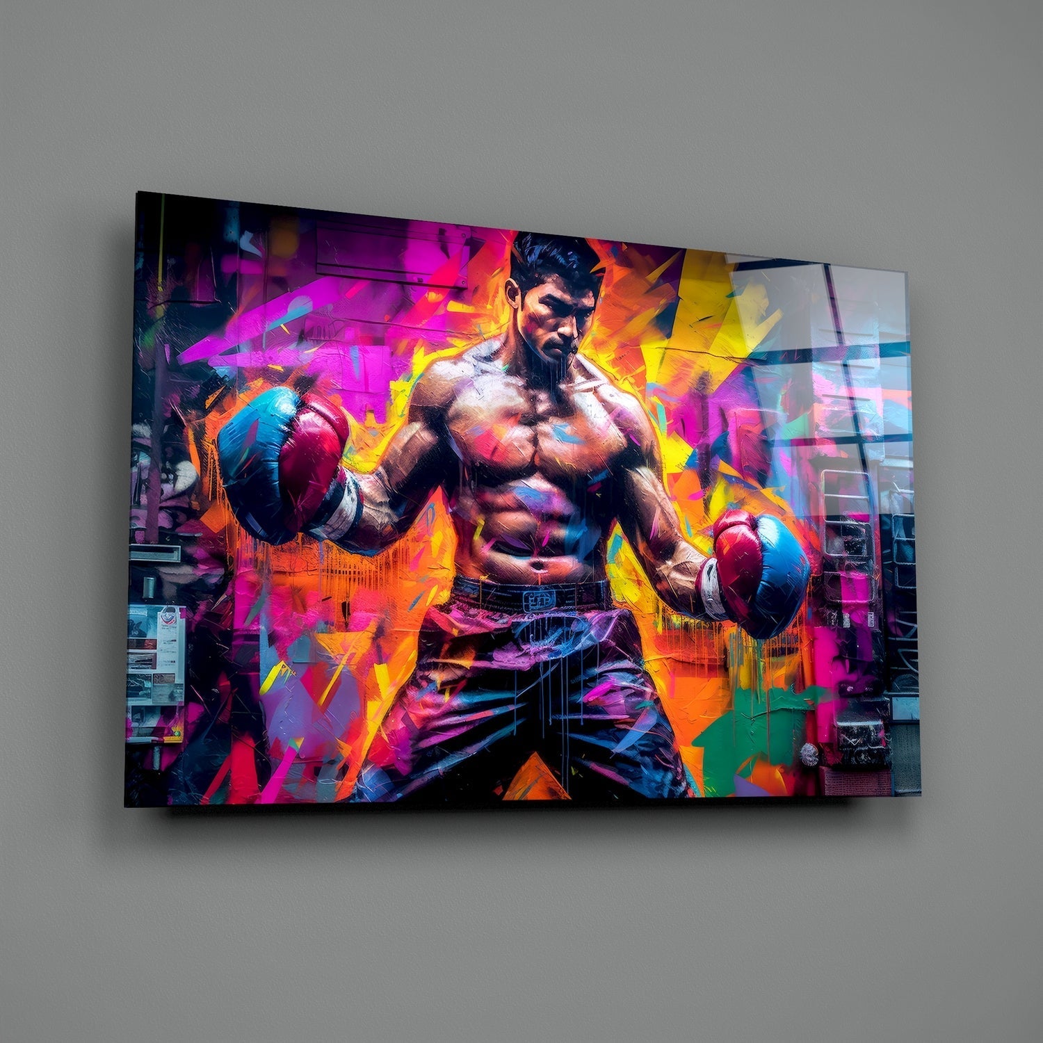 Boxing Glass Wall Art || Designer Collection