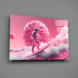 Pinky Space Glass Wall Art || Designer Collection