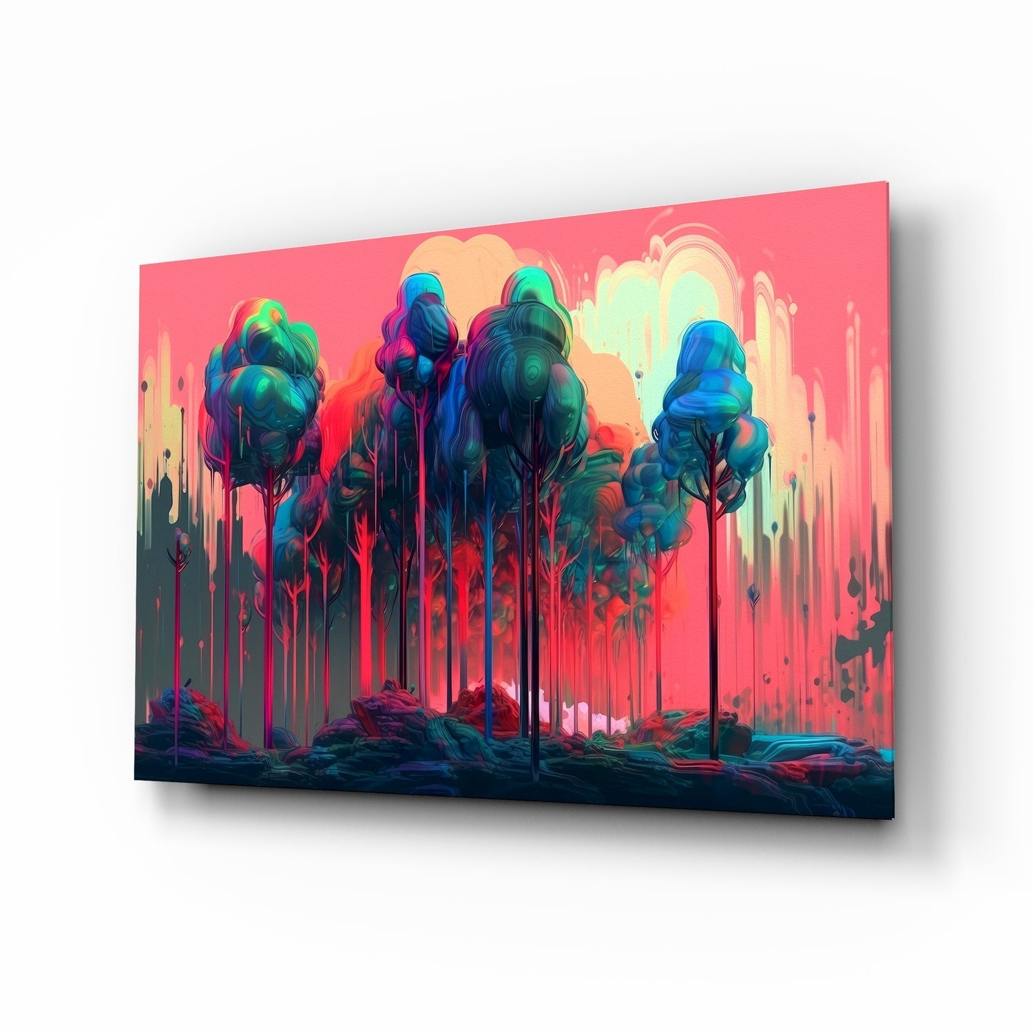 Forest of Colours Glass Wall Art || Designer Collection