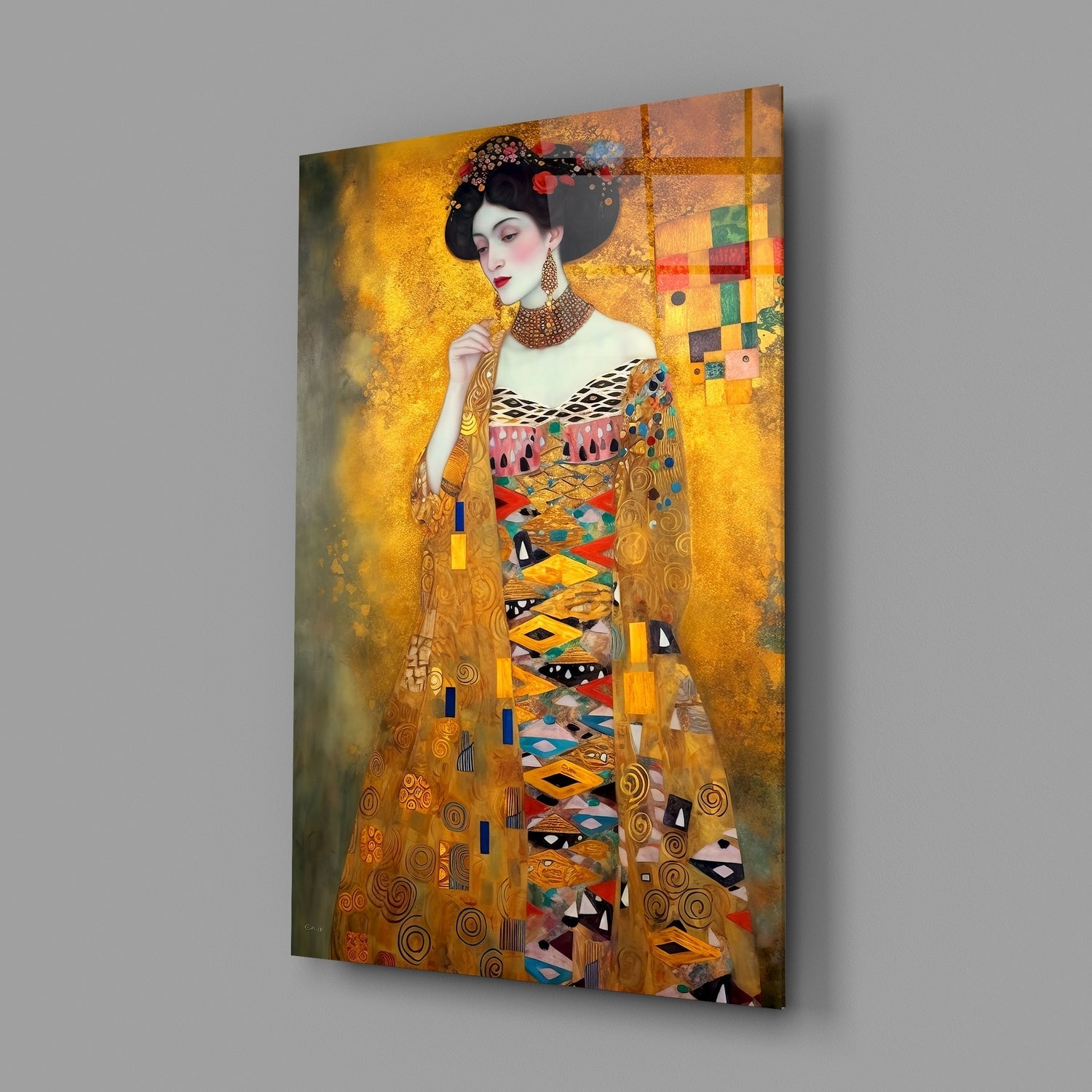 Klimt Style Glass Wall Art || Designer Collection