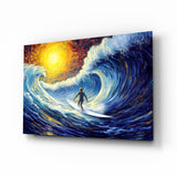 Waves Glass Wall Art || Designer Collection