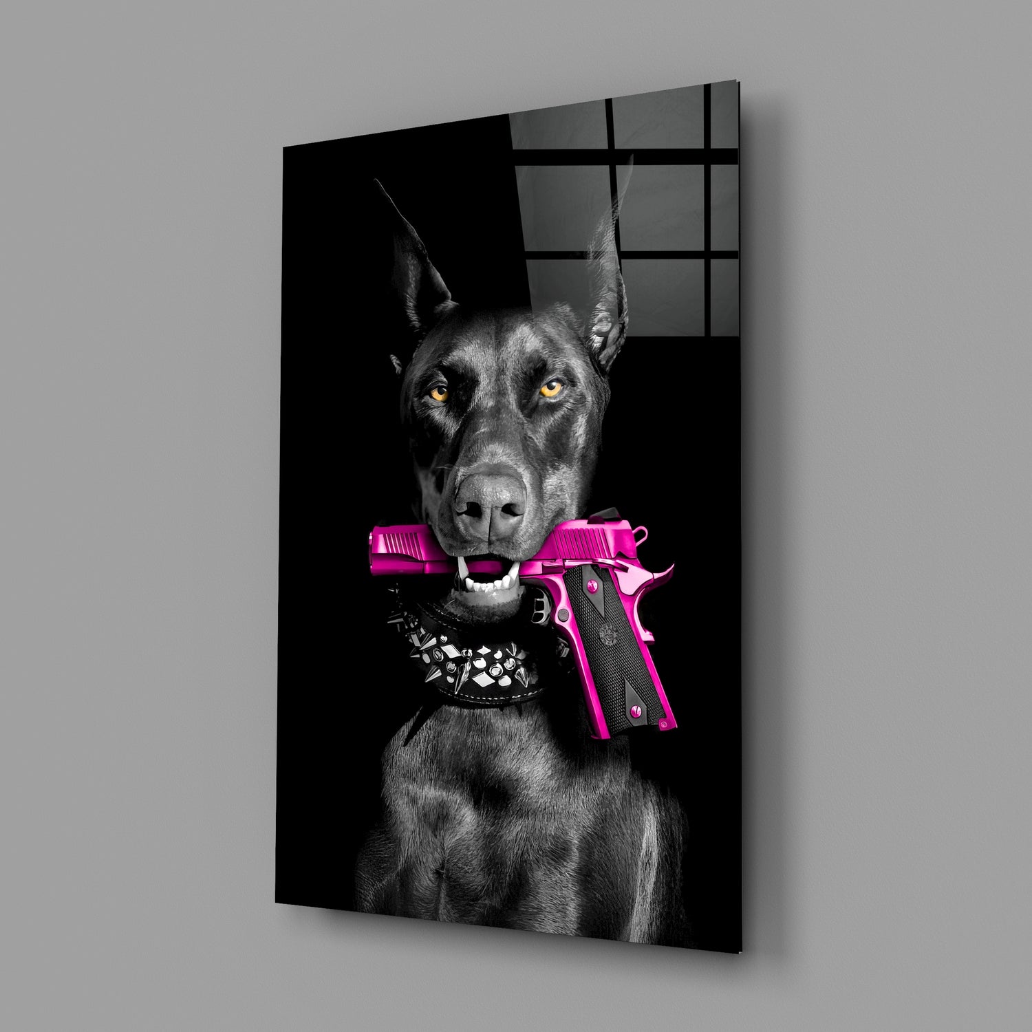 Gun Dog  Glass Wall Art || Designer Collection
