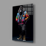Gorilla Bro Glass Wall Art|| Designer's Collection