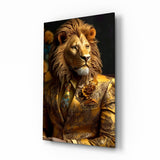 Arte della parete di vetro Lion Vogue || Collezione di designer