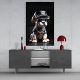 Puppy Vogue Glass Wall Art|| Designer's Collection