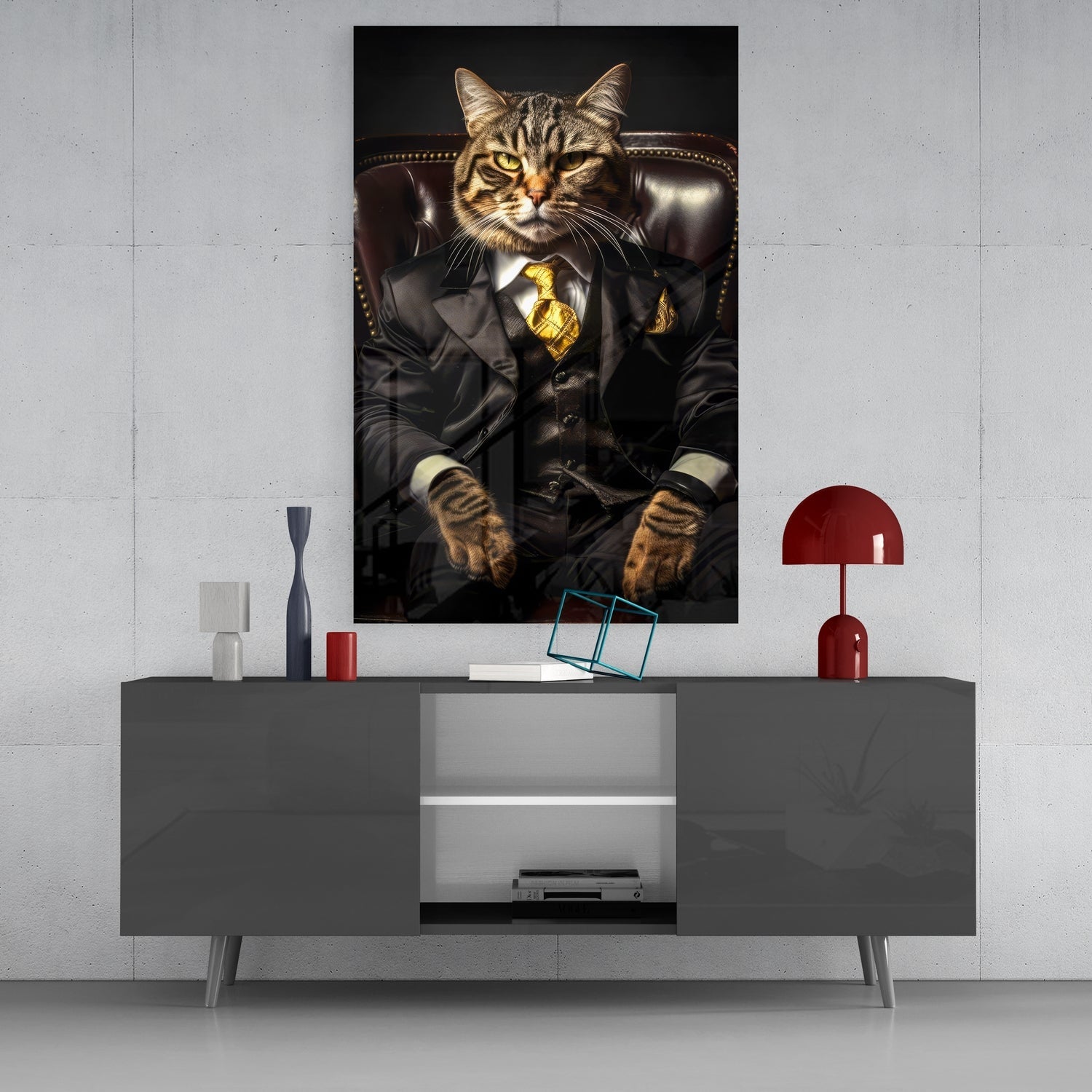 The Boss Glass Wall Art|| Designer's Collection