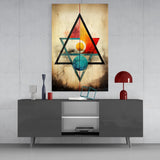 Triangels Glass Wall Art|| Designer's Collection