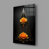 Lotus Glass Wall Art|| Designer's Collection