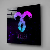 Horoscopes - Aries Glass Wall Art