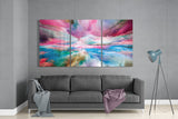 Colourful Clouds Glass Wall Art