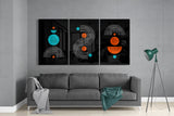 3 Wise Shapes Glass Wall Art