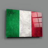 Italy Flag Glass Wall Art