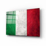 Arte de pared de vidrio de Flag italiana