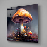 Mushroom Glass Wall Art|| Designer's Collection