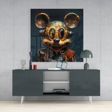 Mickey The Machine Glass Wall Art|| Designer's Collection