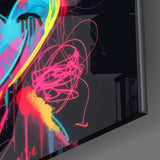 Neon Mickey Glass Wall Art|| Designer's Collection