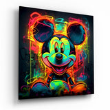 Neon Mickey || Designer -Sammlung Glasbild