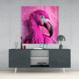 Flamingo Glass Wall Art|| Designer's Collection