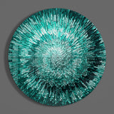 Emerald Helix Glass Wall Art