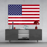 American Flag Glass Wall Art