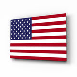 American Flag Glass Wall Art