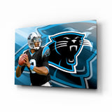 Arte della parete di vetro Carolina Panthers