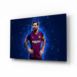 Arte de pared de vidrio de Messi
