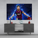 Messi Glass Wall Art