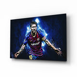 Arte de pared de vidrio de Messi