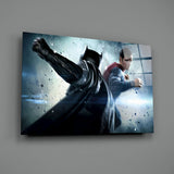 Batman vs Superman Glass Wall Art