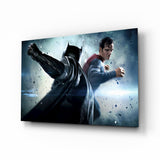 Arte della parete di vetro Batman contro Superman