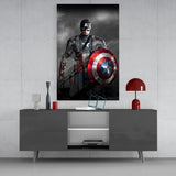 Captain America Glass Wall Art